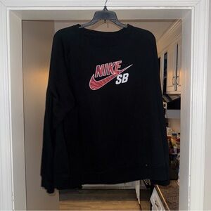 Nike Black Sweatshirt with Red Logo